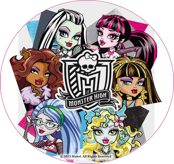 Barbie Wafer - Monster High (600x751), Png Download