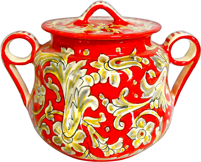 Foglie Rosse Tony Cookie Jar - Teapot (700x577), Png Download