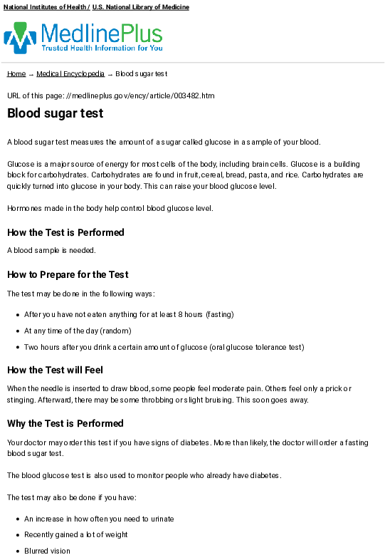 Pdf - Medlineplus (595x841), Png Download