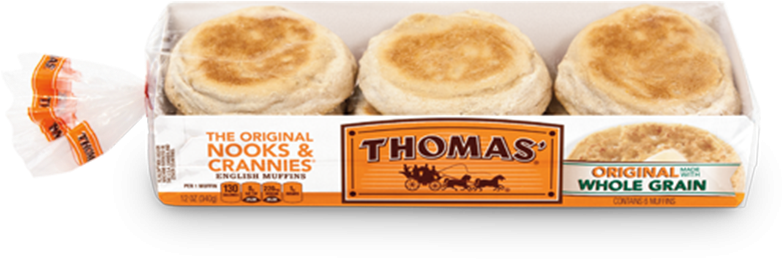 Original Made With Whole Grains English Muffins - Honey Wheat English Muffins (800x800), Png Download