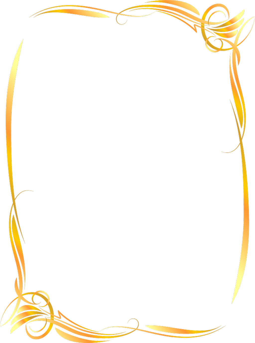 Computer Gold Frame Euclidean Vector File Ornate Clipart - Vector Graphics (745x999), Png Download