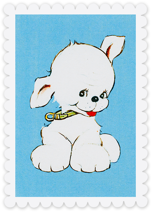 Doggie Postcard - Cartoon (768x834), Png Download