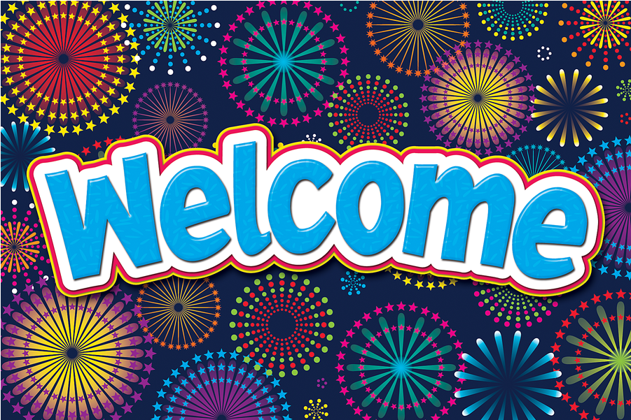 Tcr5460 Fireworks Welcome Postcards Image - Welcome Fireworks (900x900), Png Download