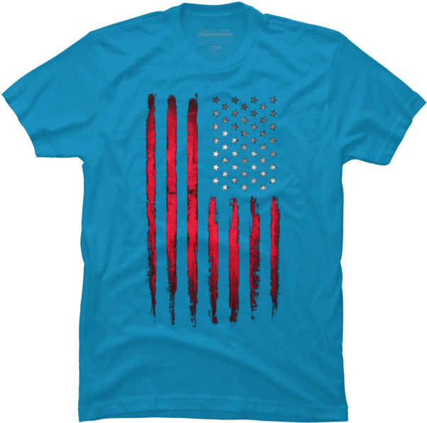 American Stars And Stripes Flag Grunge - Active Shirt (650x650), Png Download