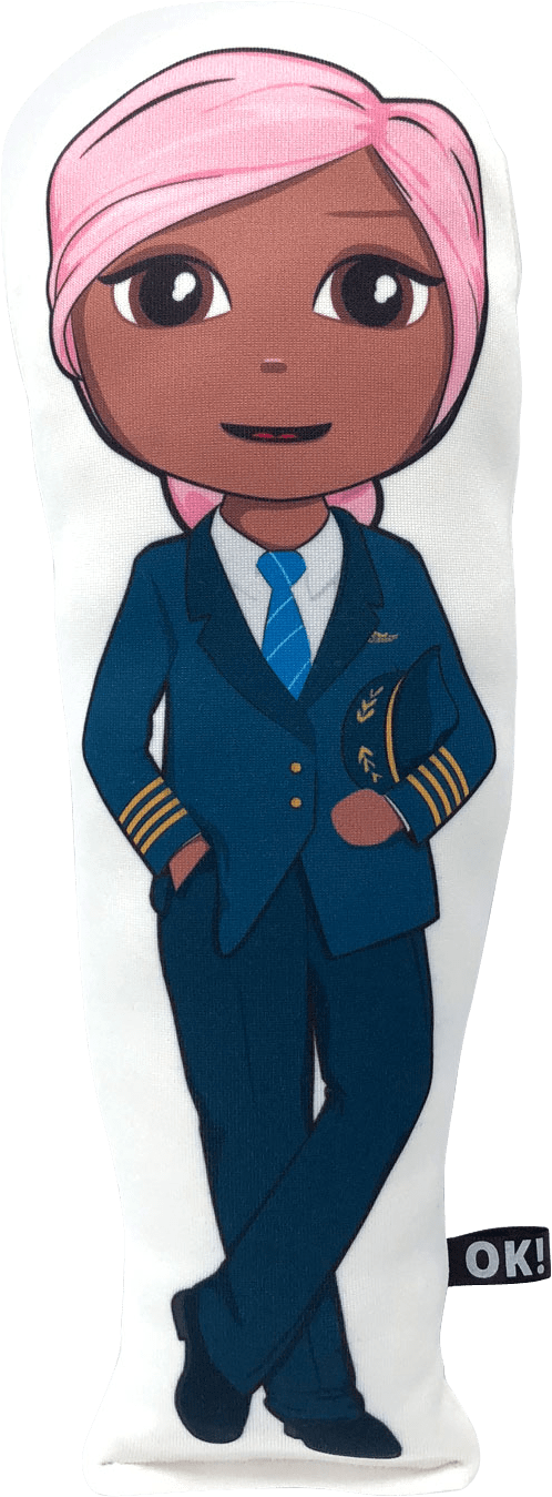 Pilot Piper Pilot Doll Transparent - Cartoon (1400x1400), Png Download