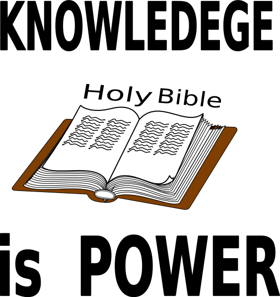 Bible Knowledge Is Power (564x597), Png Download
