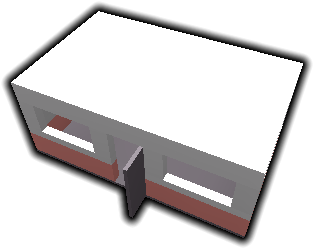 The Gas Station Is A Small Pink And White Building - Drawer (718x491), Png Download