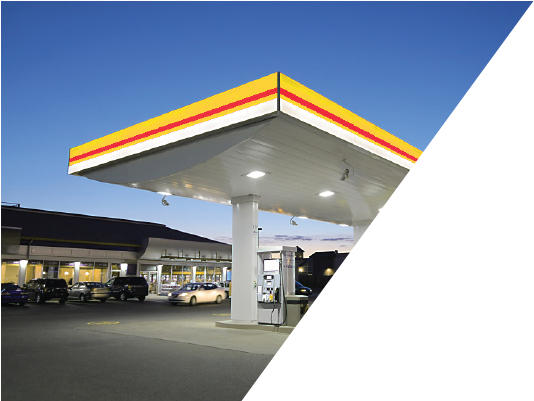 Coral Oil Station (1125x400), Png Download