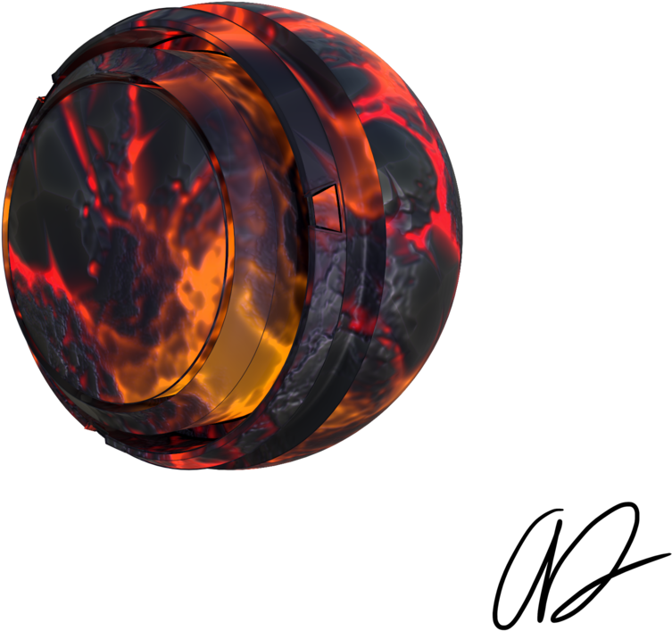 Styalized Lava Texture 03 - Circle (1000x1000), Png Download