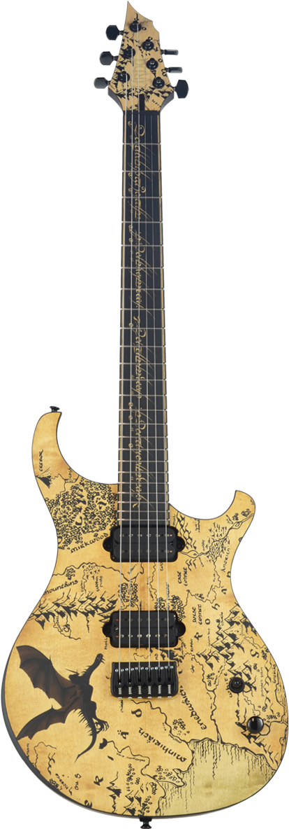 Valiant Lotr Custom ~ - Electric Guitar (600x1200), Png Download