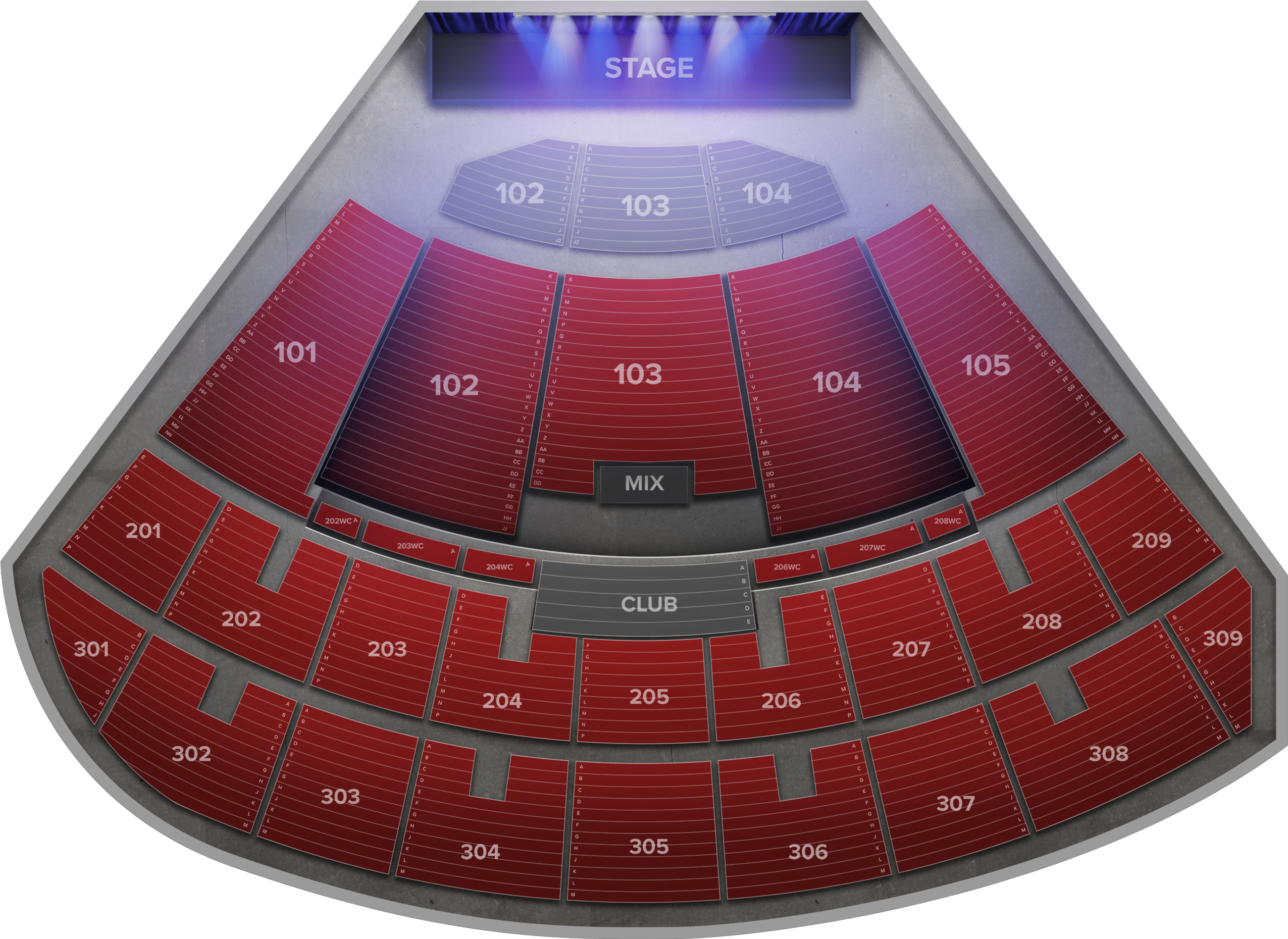 Smart Financial Centre - Sugar Land Smart Financial Center Seating (2560x1936), Png Download