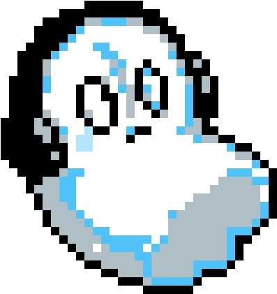 Napstablook From Undertale - Minecraft Undertale Pixel Art (1200x1200), Png Download