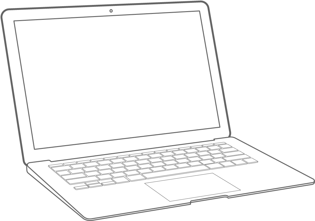 Drawn Laptop Laptop Screen - Laptop Perspective Png (1024x768), Png Download