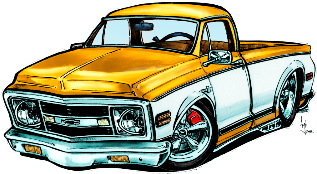 C By Adstamper Car Toons Pinterest Cars - Chevrolet C/k (1024x584), Png Download