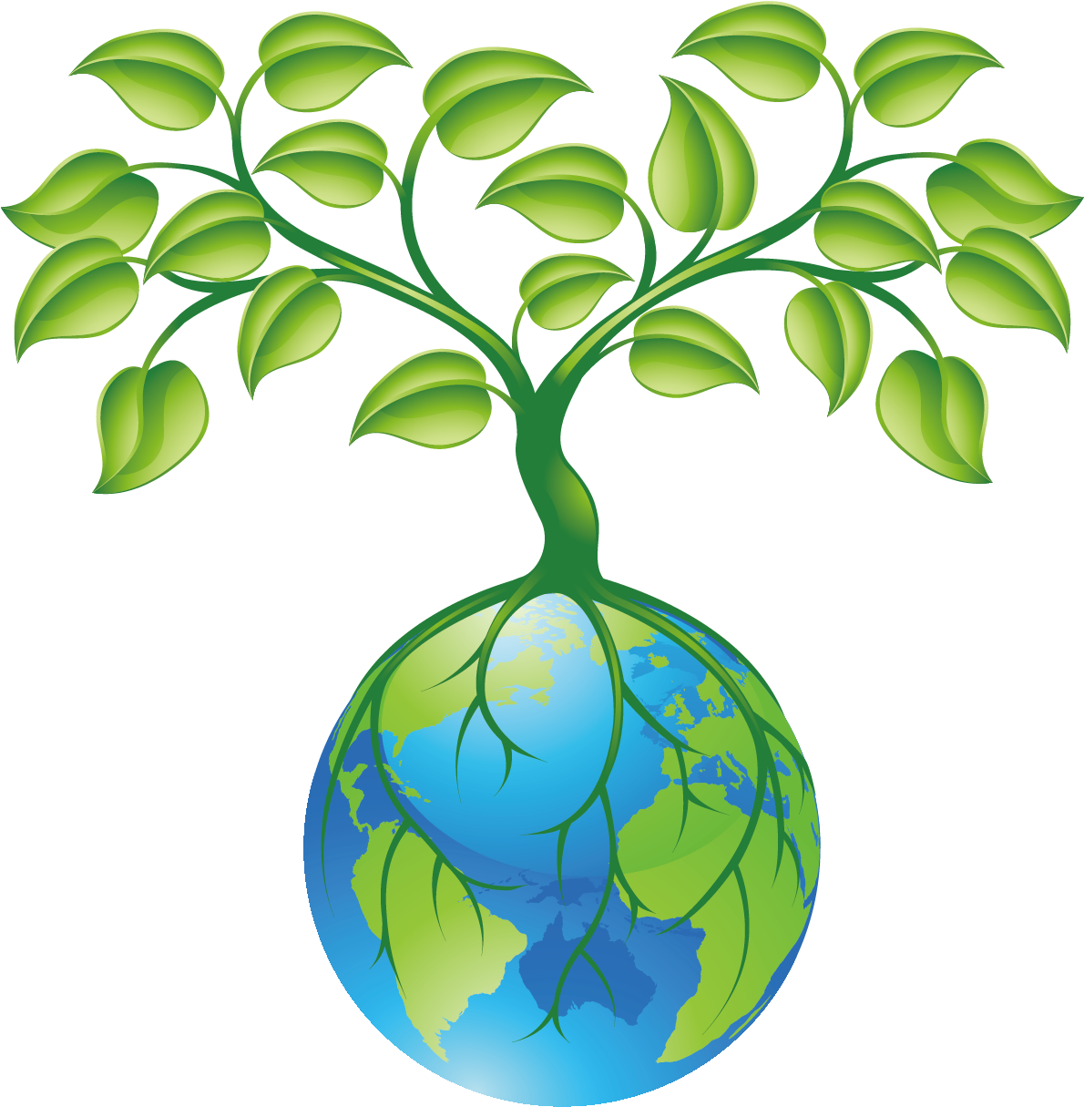Planta De Raíz De Árbol Clip Art - World Earth Day Poster (1190x1215), Png Download