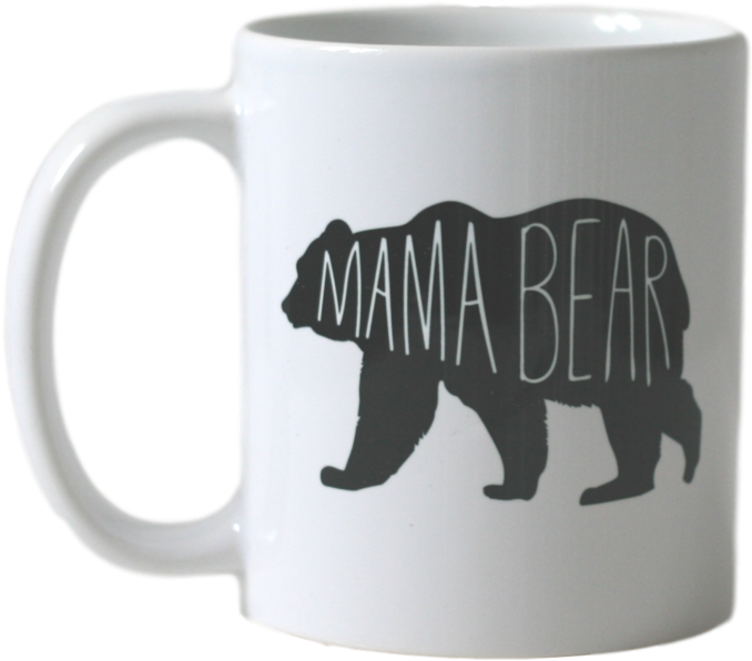Mama Bear Mug - Mug (1060x1060), Png Download