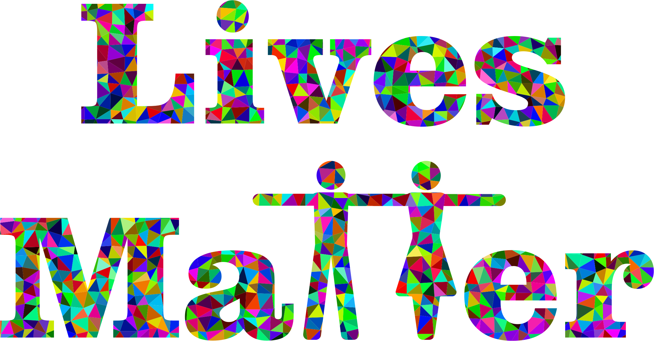 Clipart Prismatic Lives Matter Typography (2230x1164), Png Download
