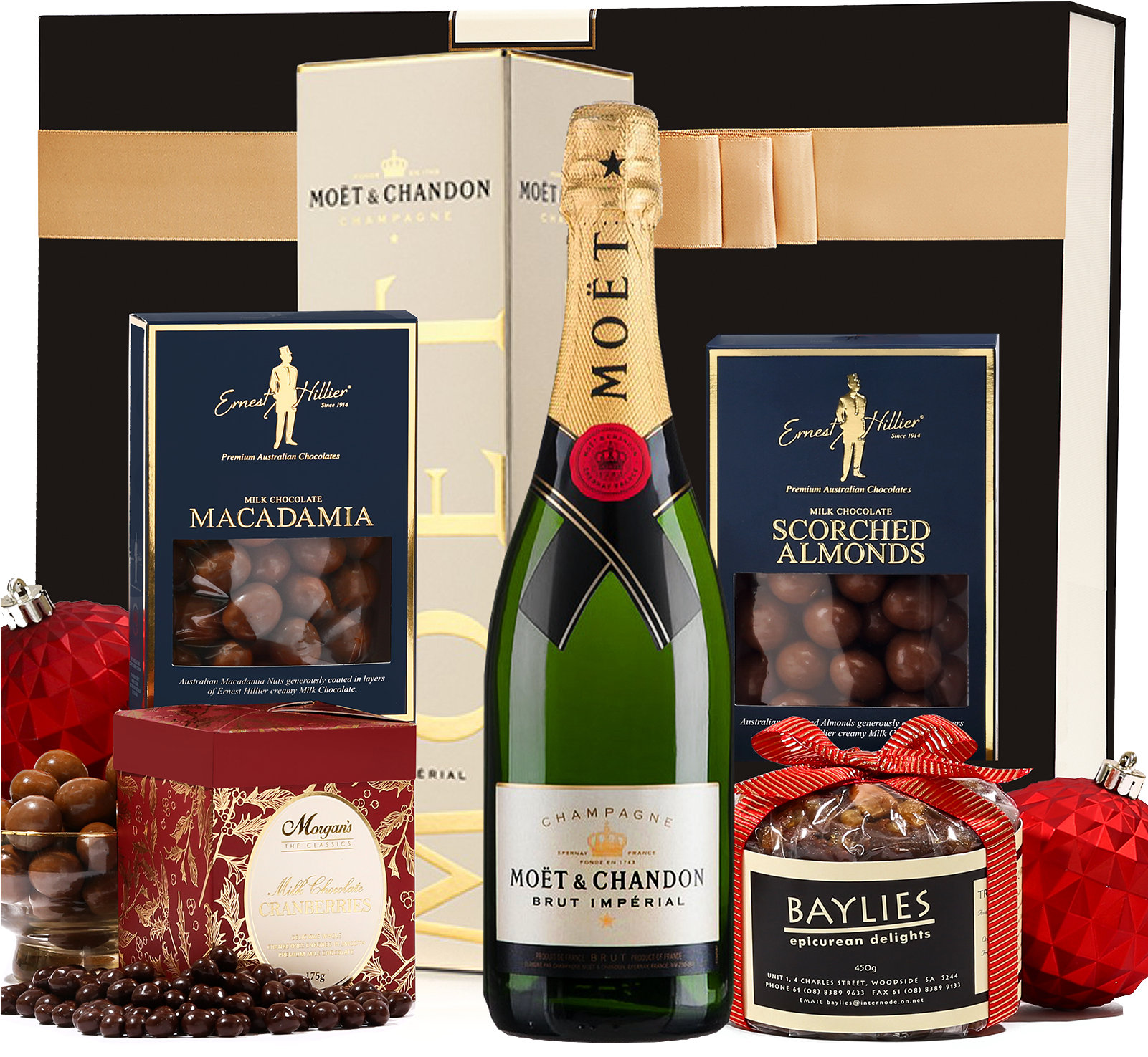 The Hamper Emporium Champagne & Christmas Cake Hamper - Champagne (1600x2000), Png Download