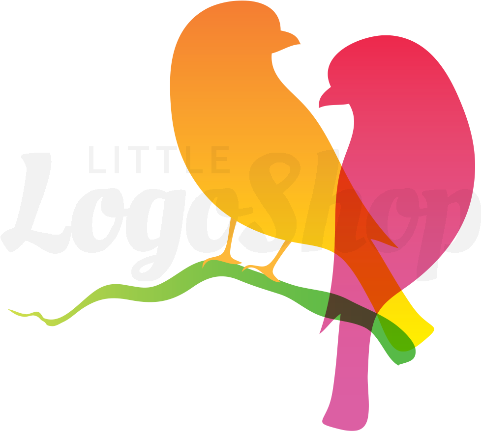 Love Birds Logo Png (1000x1000), Png Download