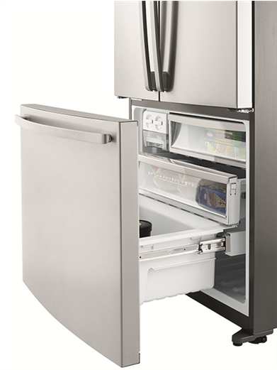 What Is A French Door Refrigerator Top Rated Refrigerators - Cabinetry (624x520), Png Download