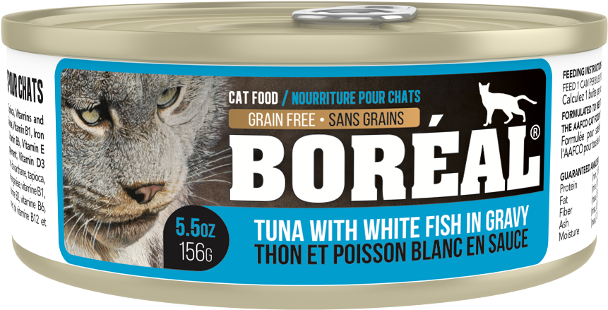 Boreal Cat Cans Tuna Red Meat In Gravy White Fish 24x156gr - Chicken As Food (1000x800), Png Download