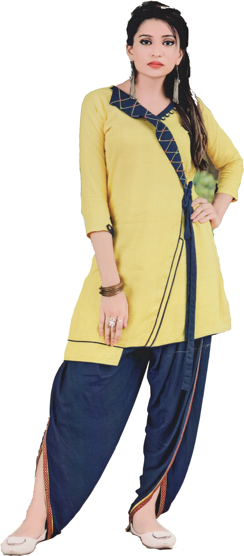 Yellow Patiyala Salwar Suit - Photo Shoot (1430x2048), Png Download