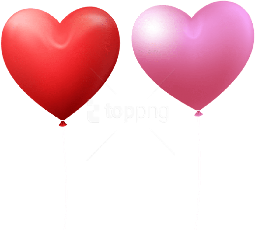 Free Png Download Valentine's Day Heart Balloon Red - Valentines Day Heart Red And Pink (850x760), Png Download