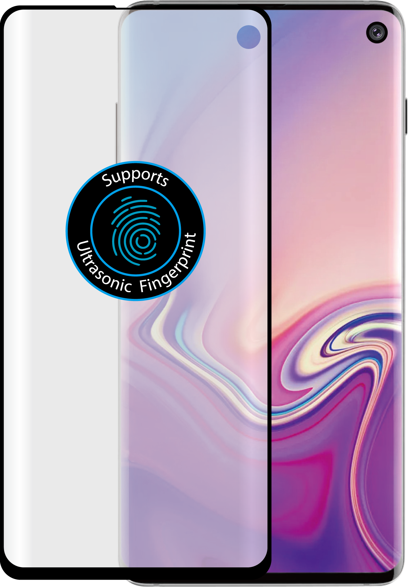 Azuri Duo Curved Screen Protector For Samsung Galaxy - Samsung Galaxy S10 Plus (1332x1917), Png Download