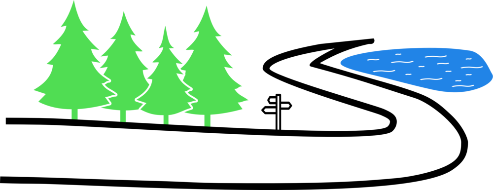 Hiking Trails Icon (1000x385), Png Download