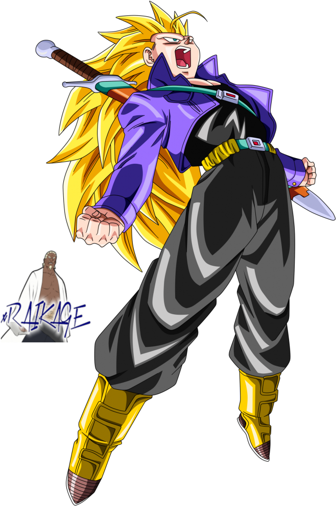 Trunks Render Photo - Future Trunks Ssj2 Png (700x1024), Png Download