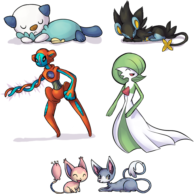 Pokemon Collage - Cartoon (698x717), Png Download