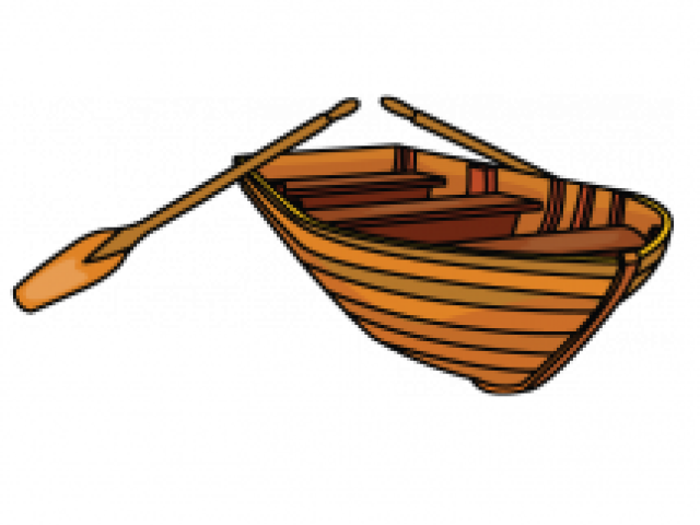 Drawn Boat Wooden Boat - Dinghy (640x480), Png Download