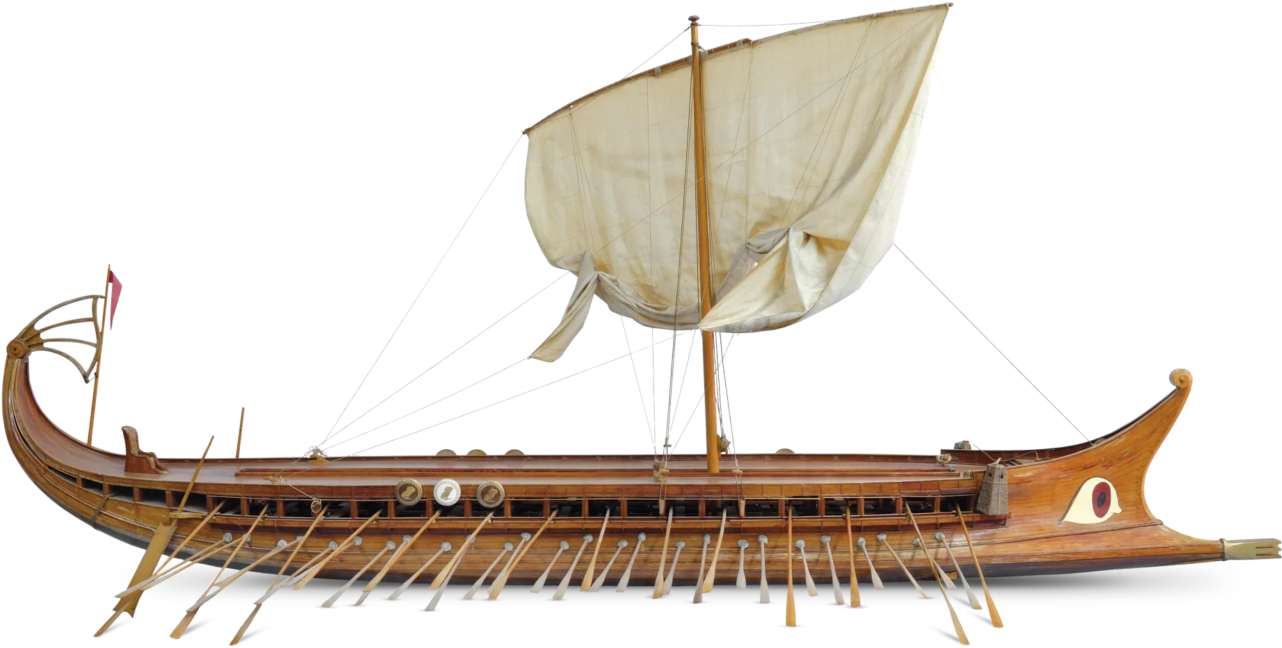 Persian Ship During Greek-persian Wars - Ancient Greek Ship Png (1920x997), Png Download