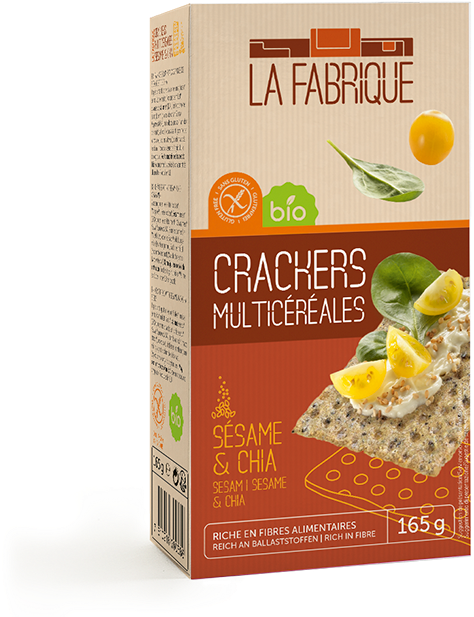 Crackers Sesame Chia Cover - Breakfast Cereal (650x650), Png Download