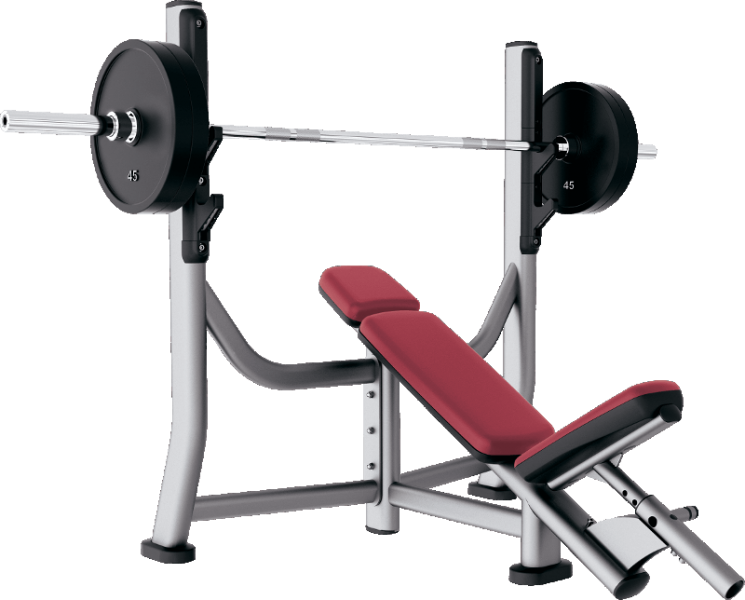 Incline Bench - Life Fitness Olympic Incline Bench (745x600), Png Download