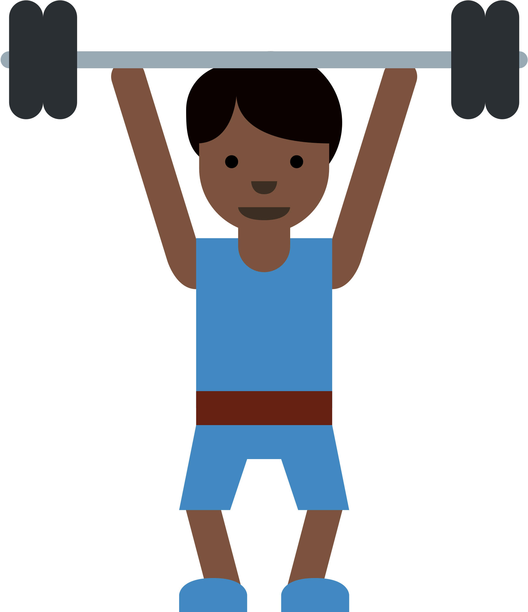 Twemoji F Cb Ff Svg Wikimedia Commons - Emoji Mulher Levantando Peso Png (2000x2000), Png Download