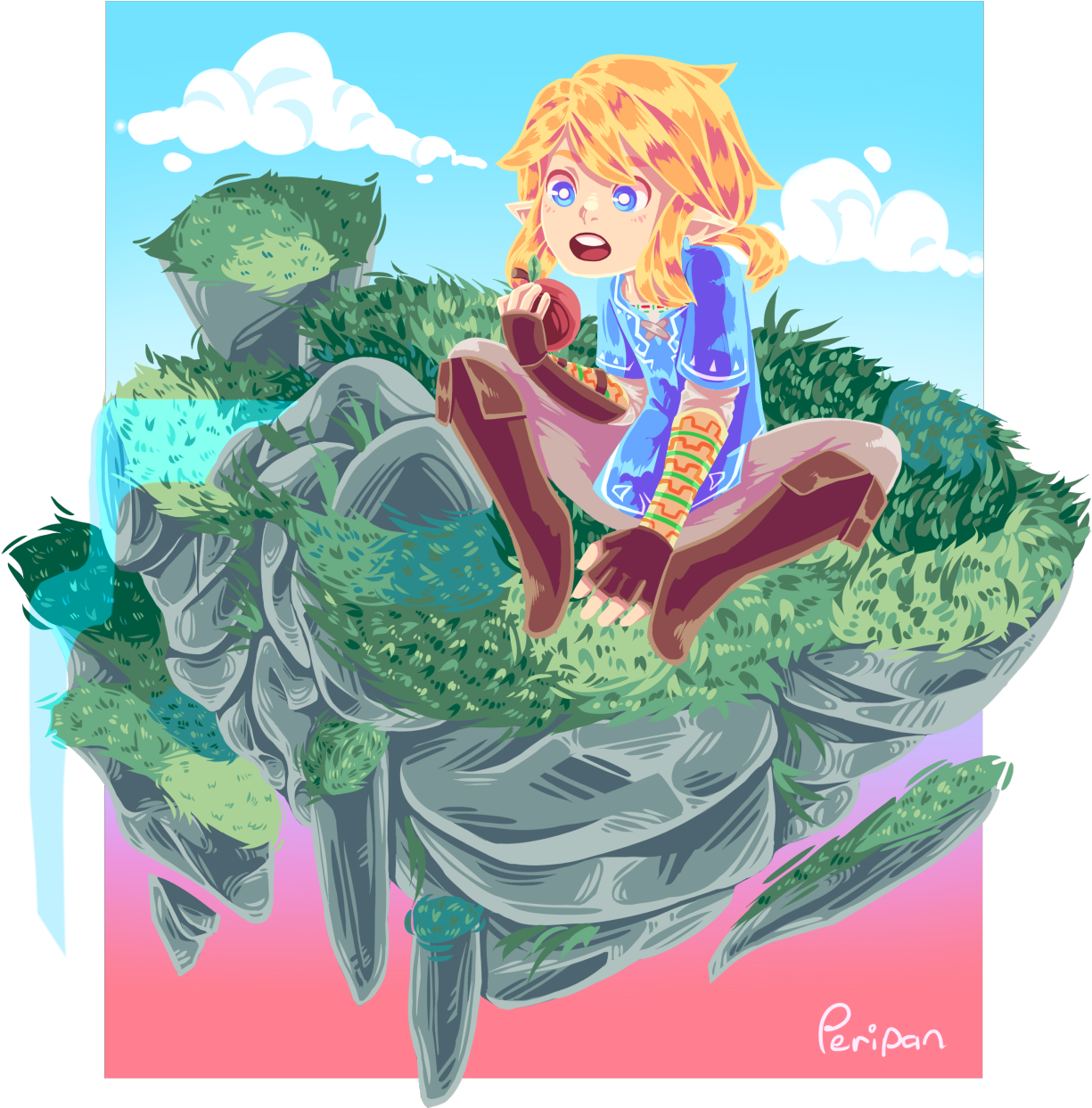 Art By Peripan Princess Zelda, Twilight Princess, Calamity - Illustration (1280x1536), Png Download