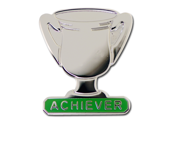 Silver Trophy Badge - Trophy (572x541), Png Download