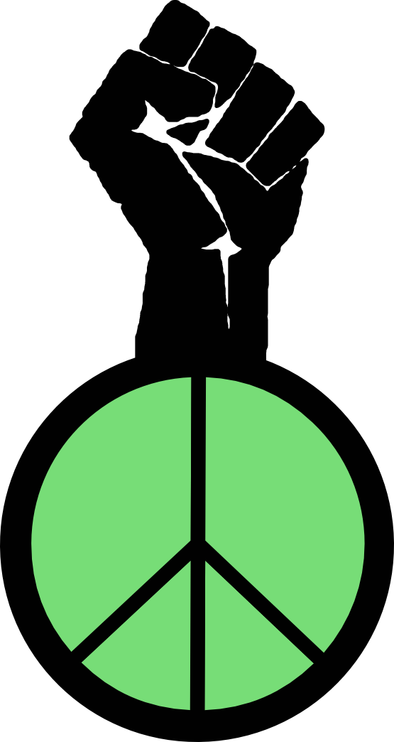 Peace Sign Clipart Svg - Symbols For Black Power (555x1044), Png Download