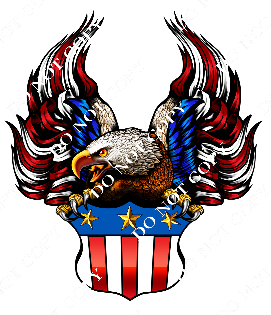 Eagle And Shield - Eagle With American Flag Png (1102x1280), Png Download