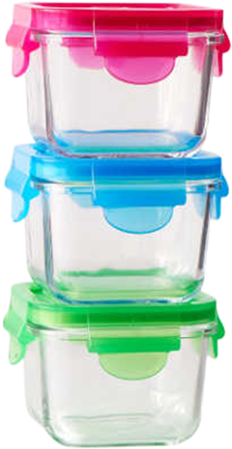Littlelock Glasslock Glass Baby Food Containers - Food Storage Containers (1000x1000), Png Download