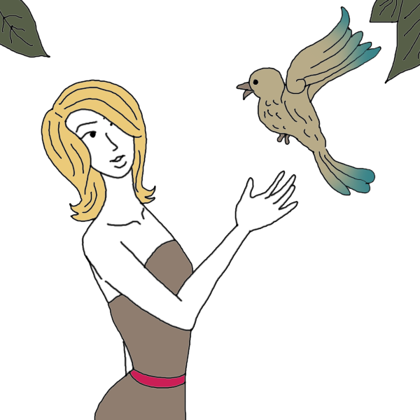 Birds Landing On You In Dreams - Illustration (600x600), Png Download