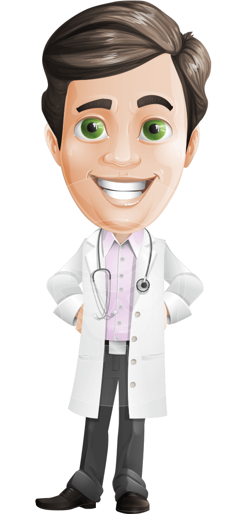 Vector Male Character Dr Matthews Gp Graphicmama - Mascote De Medico Em Png (744x1060), Png Download