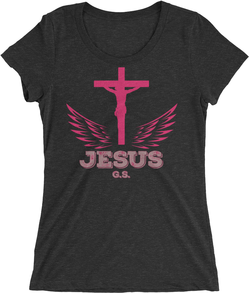 Jesus Pink Cross - Shirt (1000x1000), Png Download