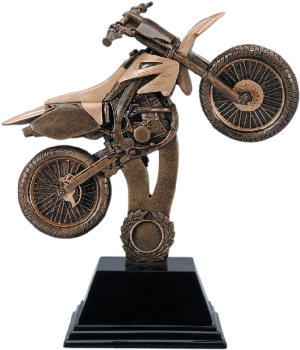 Dirtbike Resin Trophy - Figurine (686x1024), Png Download
