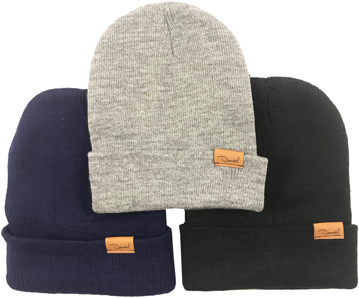 Winter Beanie In Navy, Gray, Black - Beanie (1280x1280), Png Download