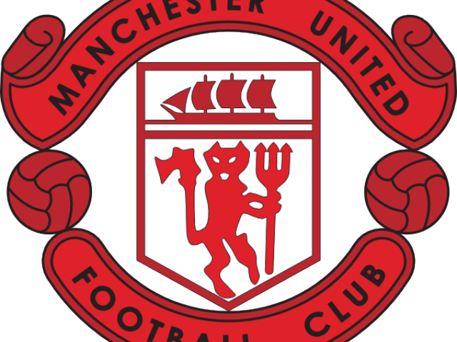 Manchester United Logo Clipart - Logo Manchester United Retro Png (640x480), Png Download