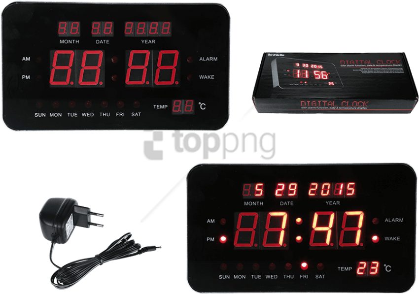 Free Png Download Out Of The Blue Plastic Digital Alarm - Display (850x597), Png Download