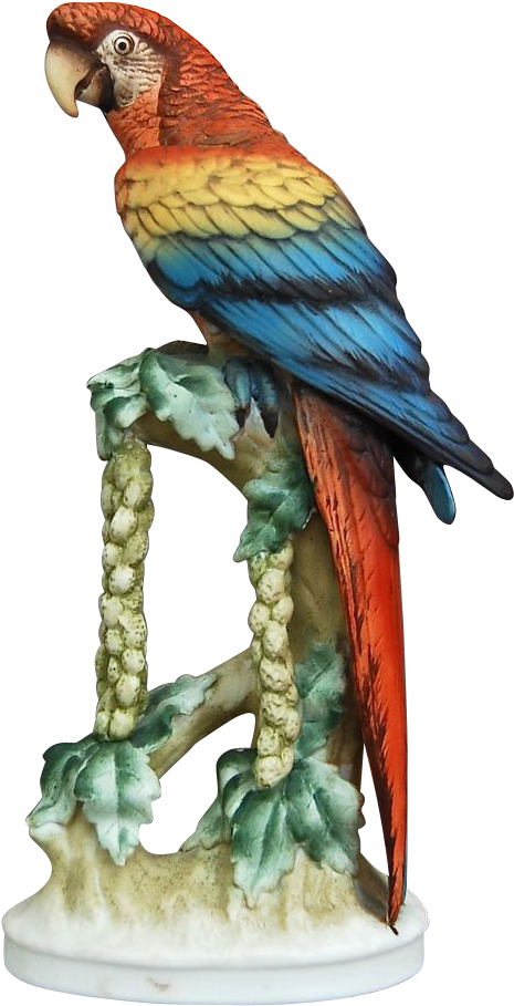Lefton China 9” Macaw Figurine - Macaw (908x908), Png Download