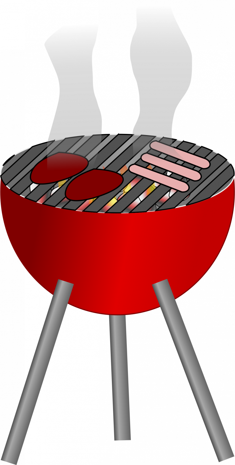 Bbq Grill Clipart - Barbeque Grill Clip Art (817x1615), Png Download